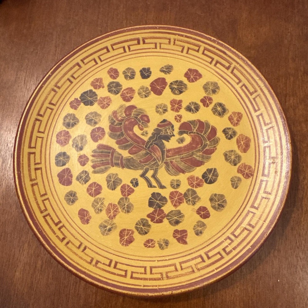 Handmade Greek Corinthian Pottery Plate Griffin & Rosette Design Museum‎ Repro